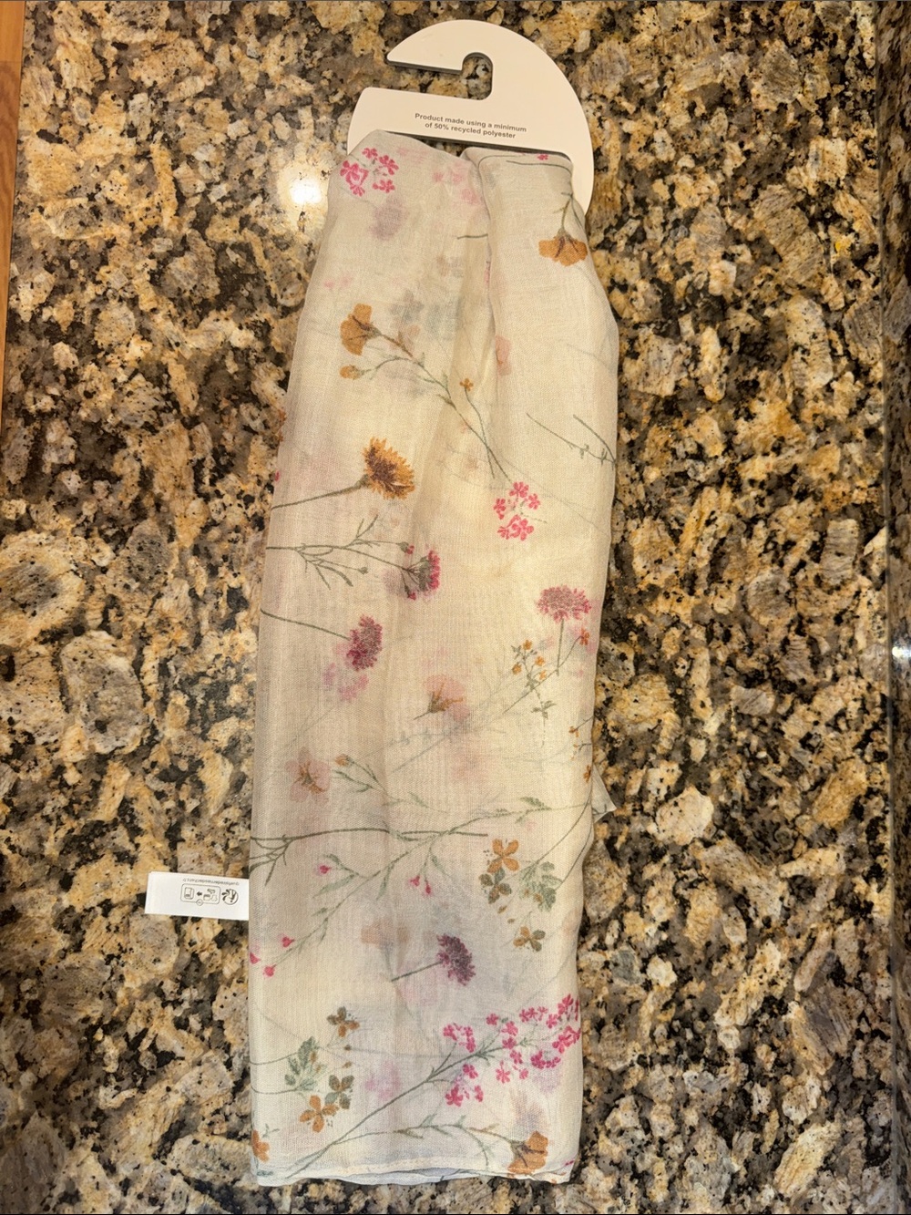Primark Floral Print Cream Scarf-